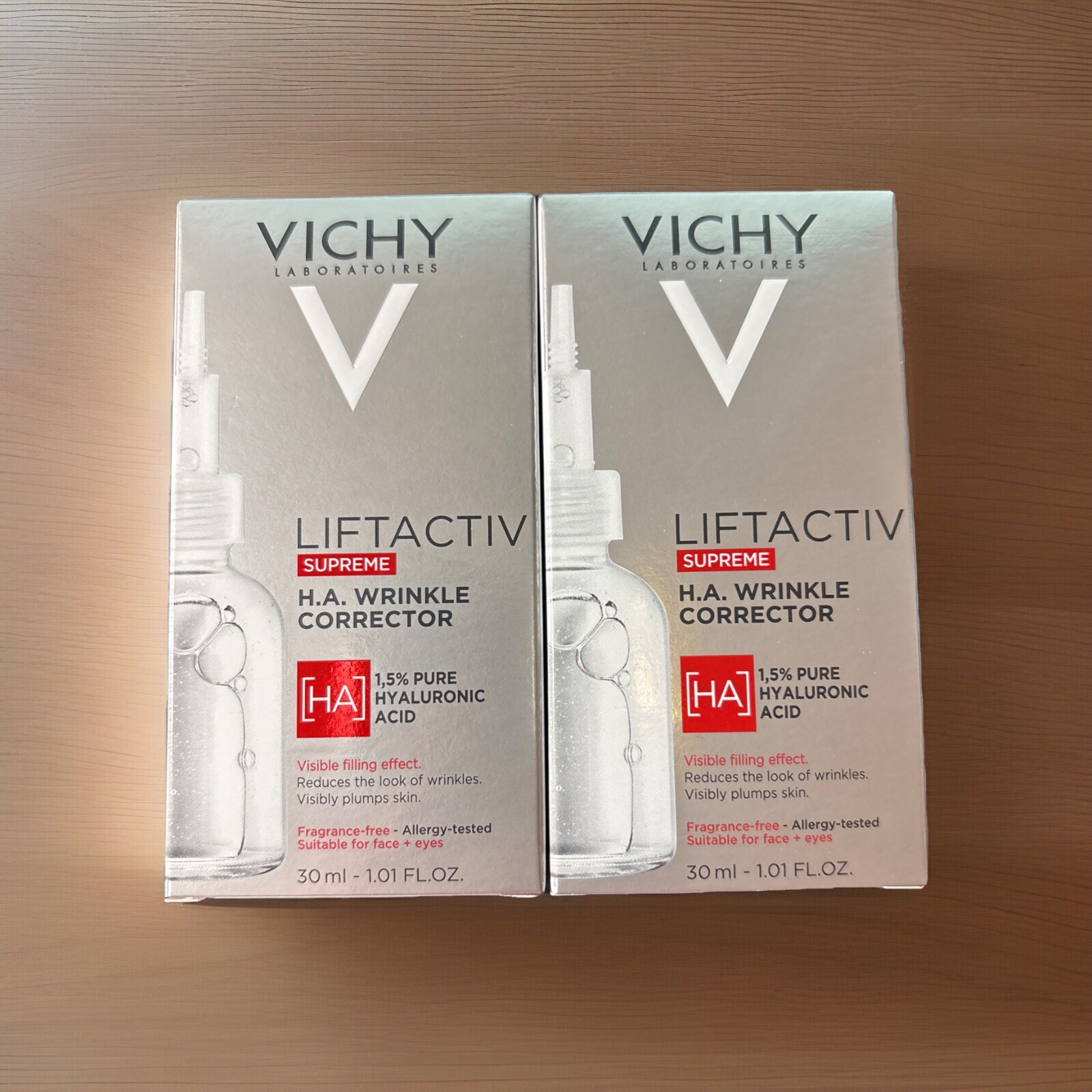 2x Vichy Liftactiv Serum Supreme H.A. Wrinkle Corrector 1.01oz Exp 06/2027