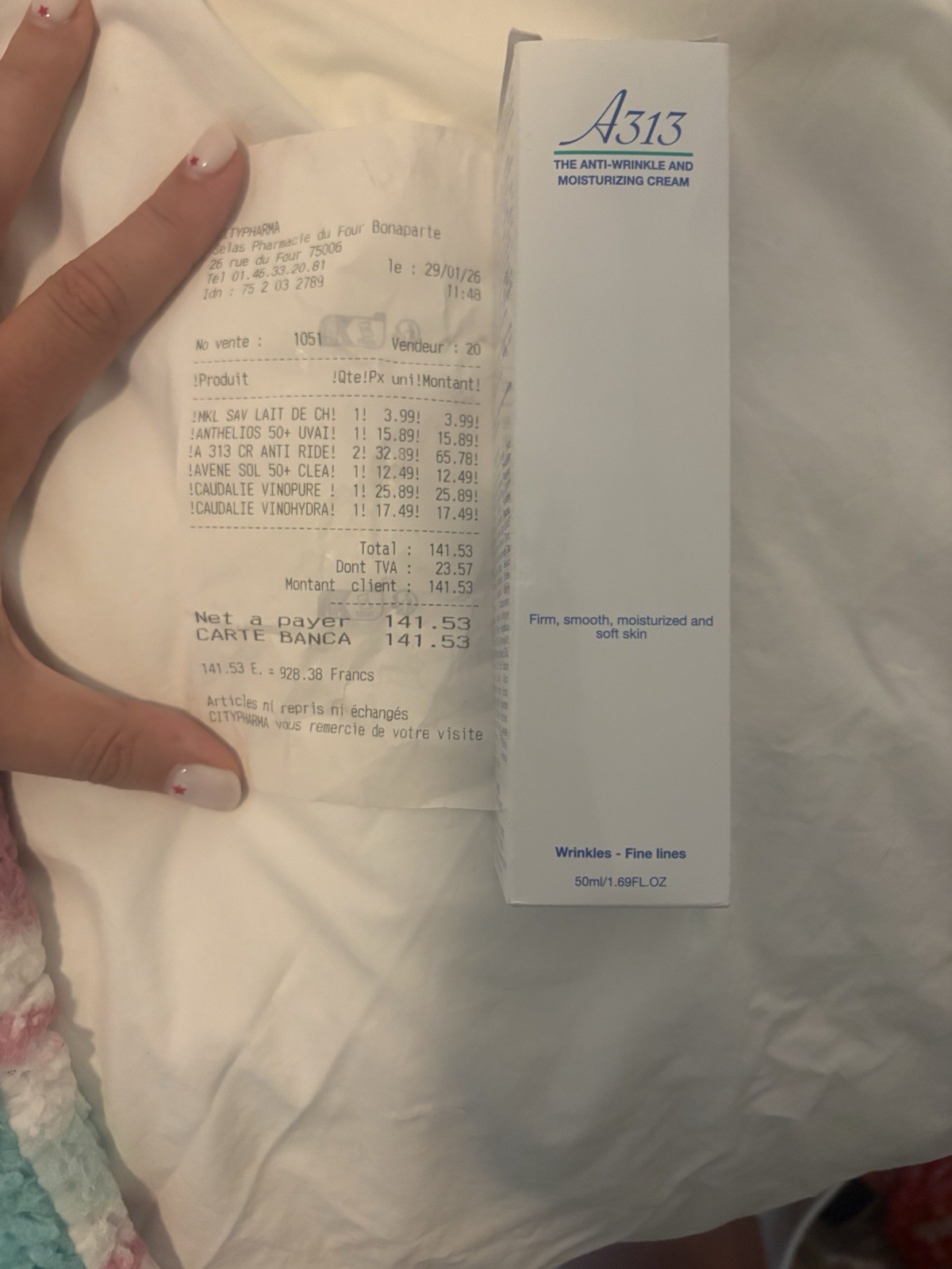 A313 Retinol Cream 1.69 Oz Purchased In Paris!
