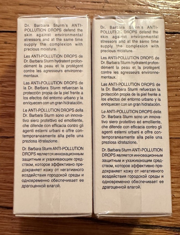Dr. Barbara STURM Anti-Pollution Drops Travel Size – 10mL – NEW – 2 TOTAL