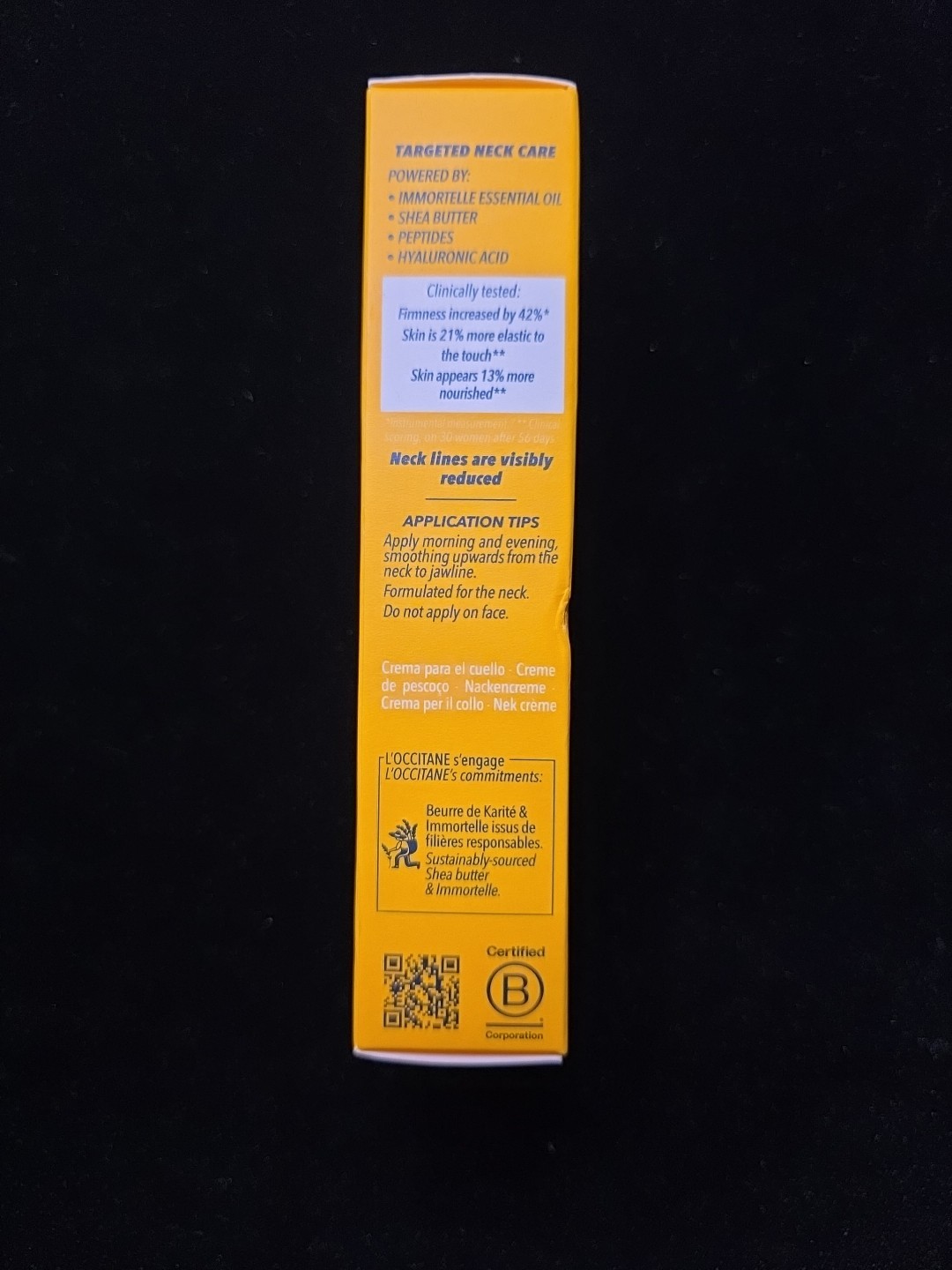 L’Occitane Immortelle Karite Pro-Youth Neck Care Serum-in-Cream ~ 1.7 Oz / 50mL
