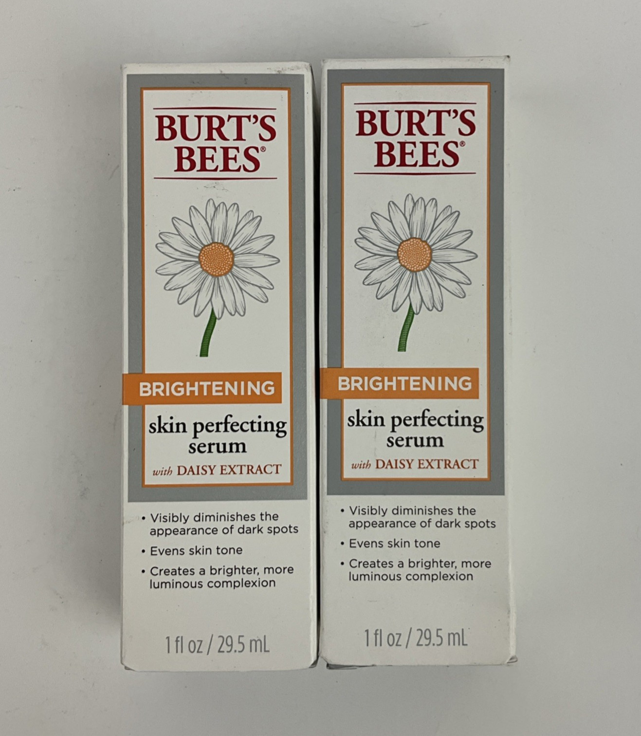 2 ( two ) Burt’s Bees Brightening Skin Perfecting Serum 1oz New