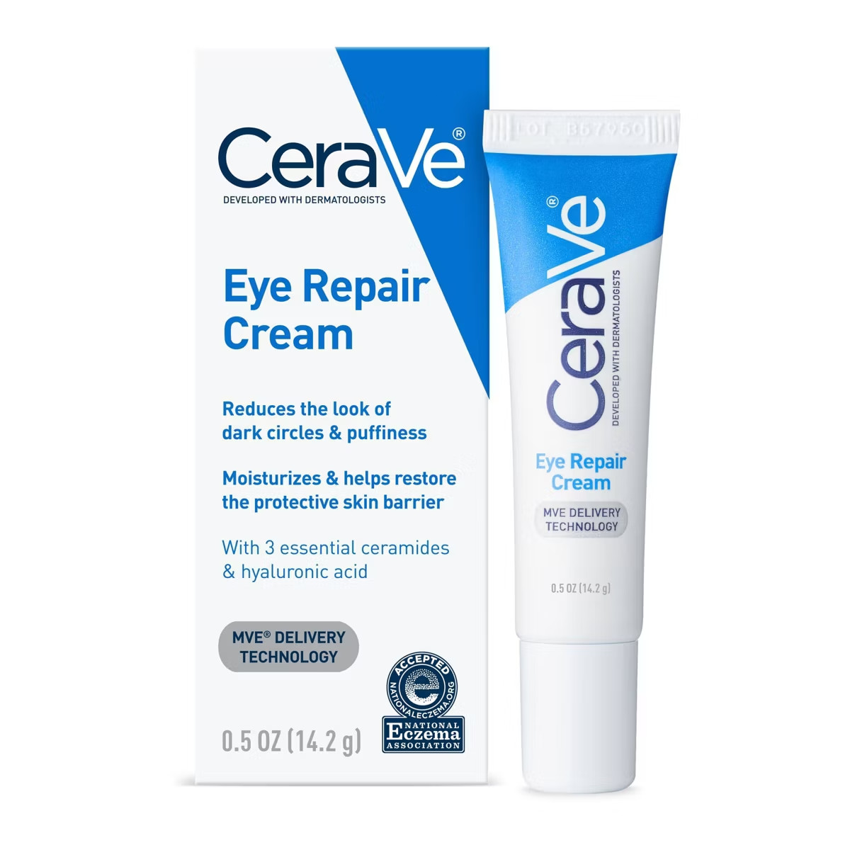 CeraVe Eye Repair Cream, Fragrance & Dye Free, 0.5oz