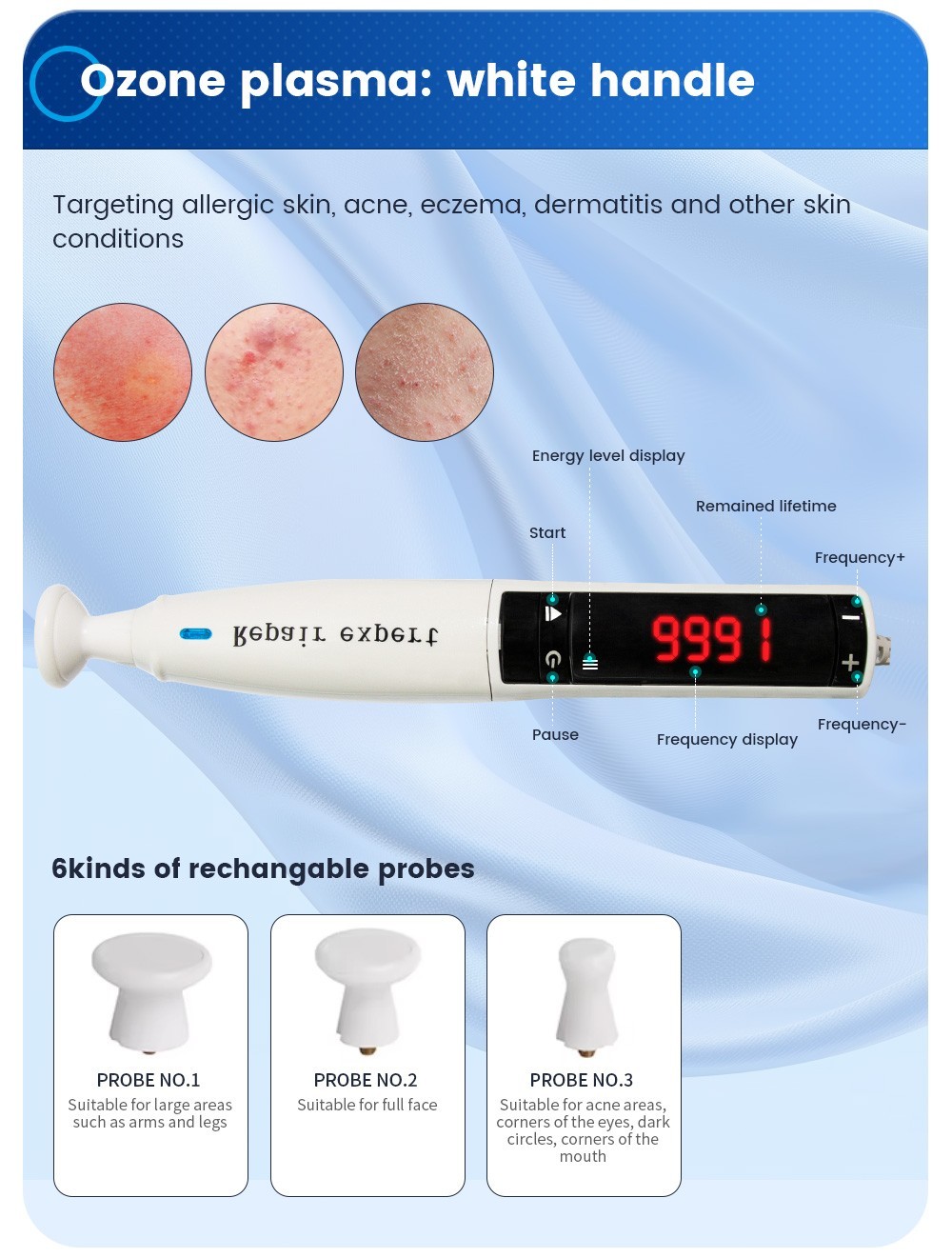 2 in 1 Ozone Plasma Pen Machine for Face Wrinkles Eye Bags Tattoo Scar Removal