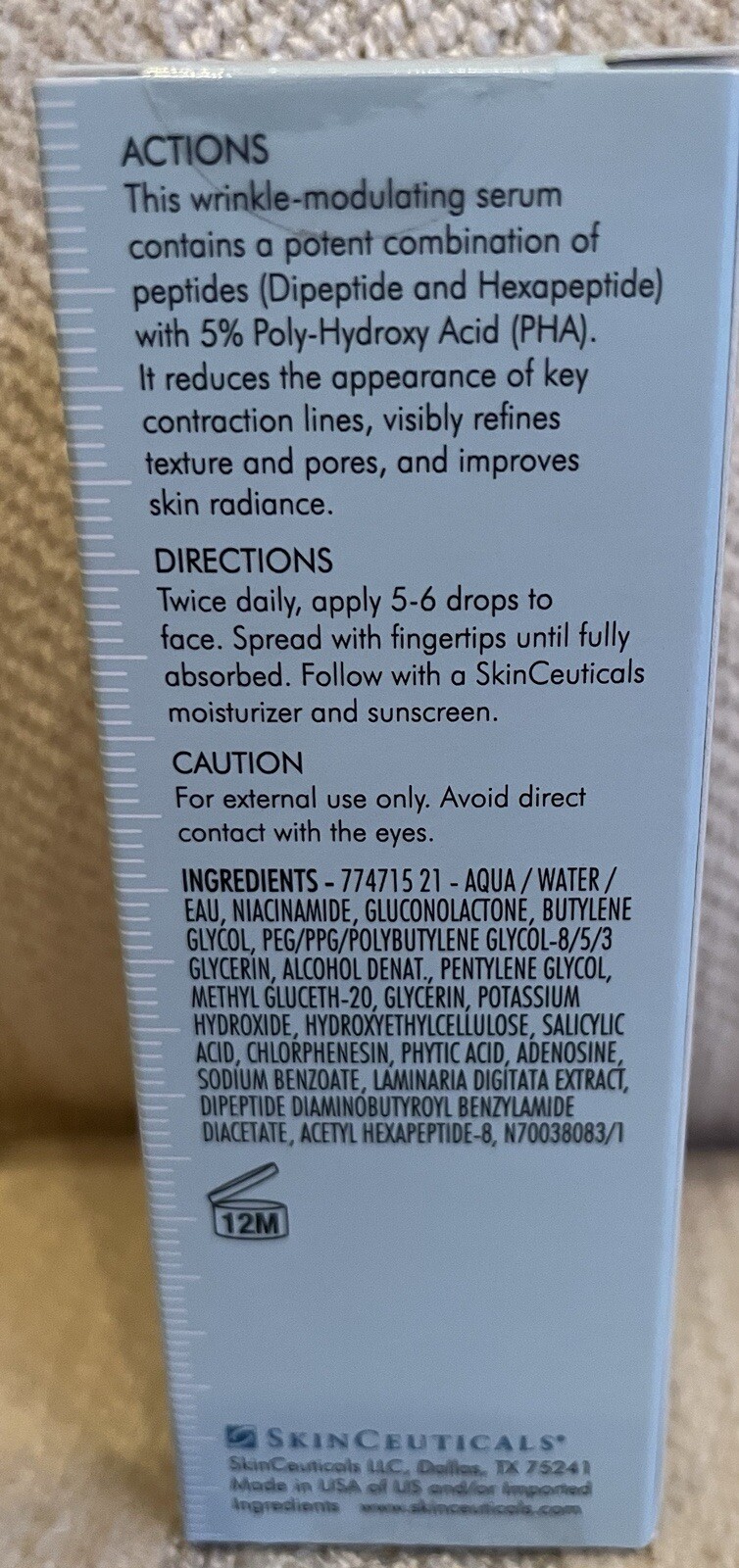 Skinceuticals p tiox P-Tiox Wrinkle Modulating Peptide Serum FullSize 1 Oz Seald