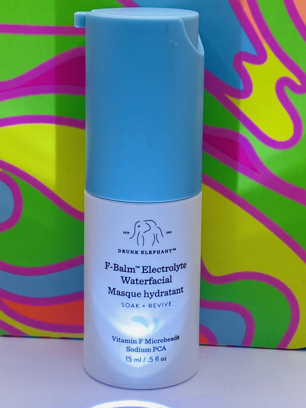 Drunk ELephant F-BALM Electrolyte WATER-FACIAL Mask 15 SOAK+REVIVE 15ml/.5fl oz.