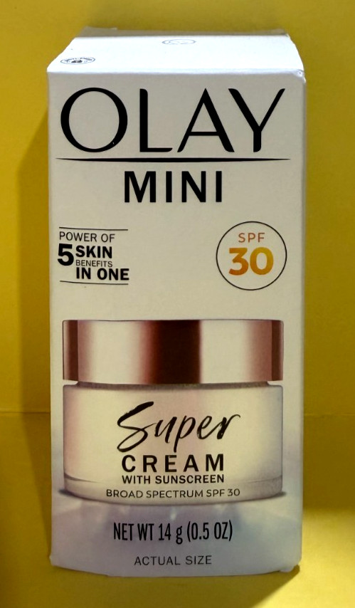 Olay Mini Super Cream Dark Spots Fine Lines 24HR Hydrate SPF30 0.5Oz EXP :10/26+