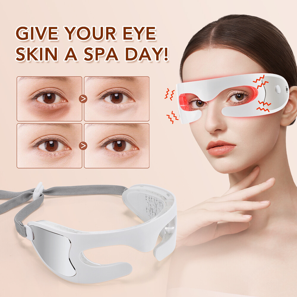LED Red Light Therapy Eye Massager Device for Anti-Aging,Dark Circles & Wrinkles