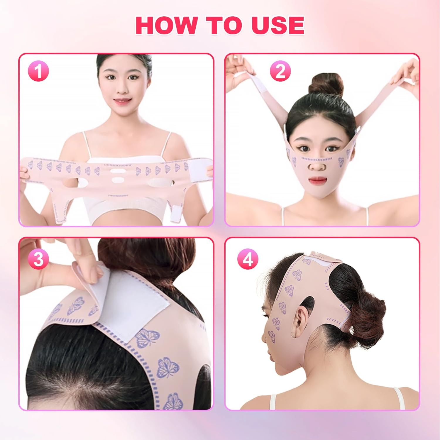 Double Chin Reducer & V Line Mask – Adjustable Chin Strap for Jawline Perfection