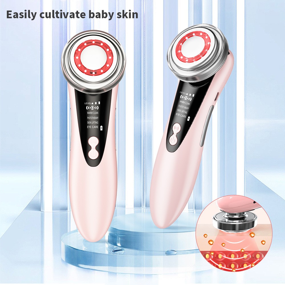 5 in 1 Face Massager Anti Aging LED Photon Therapy Beauty Device Firming Lifting