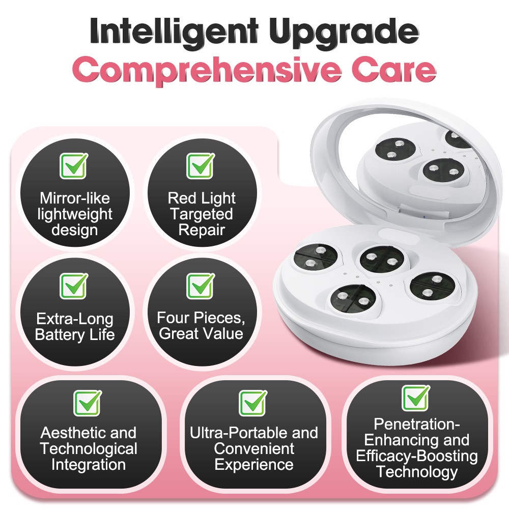 LED Microcurrent Red Light Therapy 2 in 1 Facial & Eye Beauty Massager Device