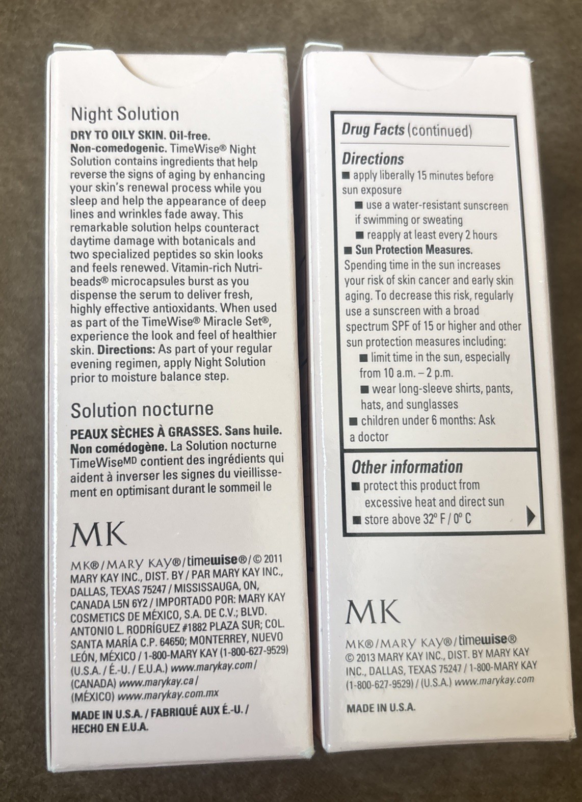 Mary Kay Timewise DAY and NIGHT Solution New in box Rare ~SPF 35