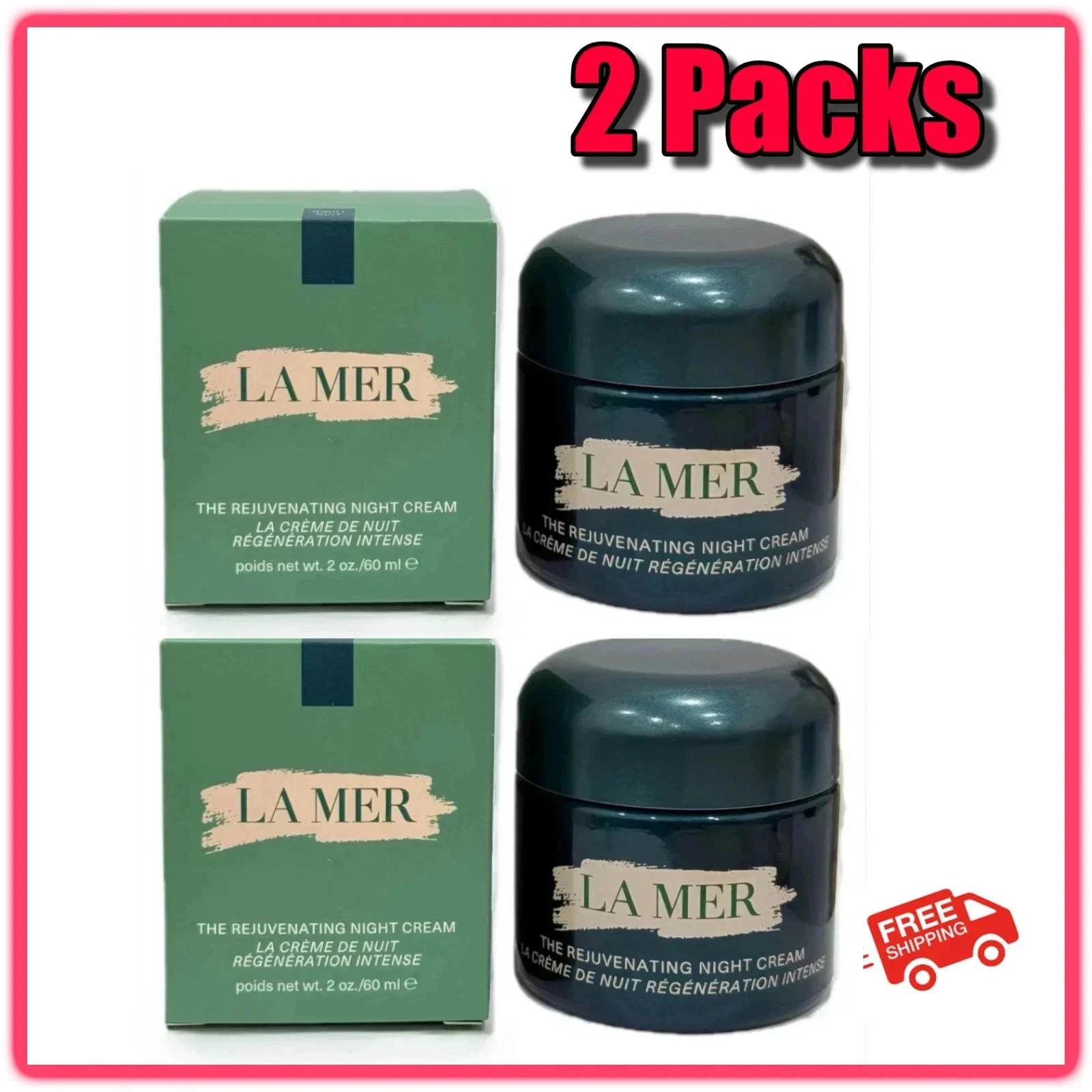 La Mer The Rejuvenating Night Cream 2 fl. oz / 60ml (2-Pack)