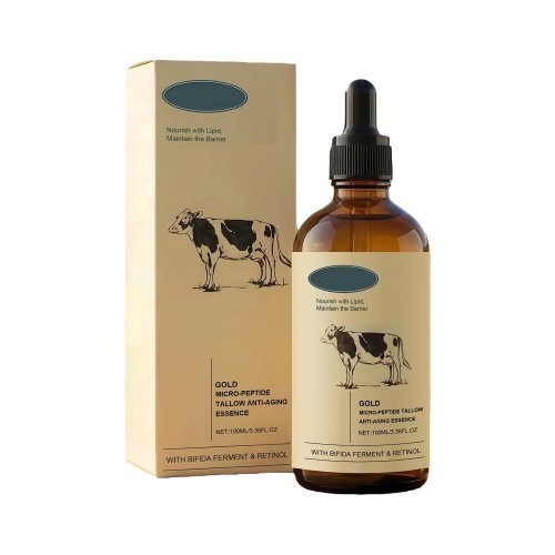 1Pcs Retinol Golden Micro Peptide Tallow Serum,Tallow-Based Facial Essence with