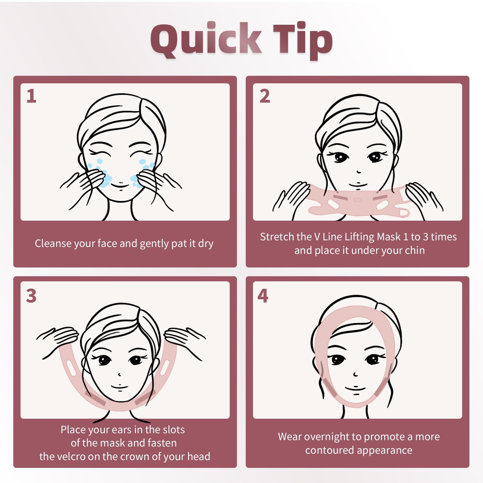 Chin Strap for Sleeping, Silicone Adjustable Chin Strap, Reusable Double Chin…