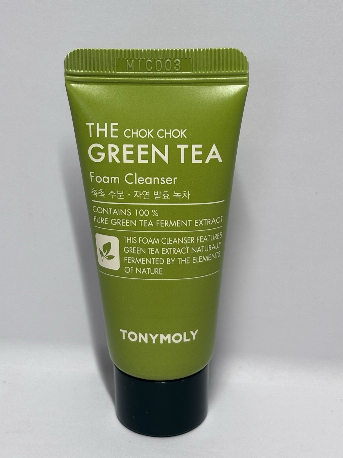 TONY MOLY The CHOK CHOK Green Tea Foam Cleanser Skincare 0.67oz Travel Size