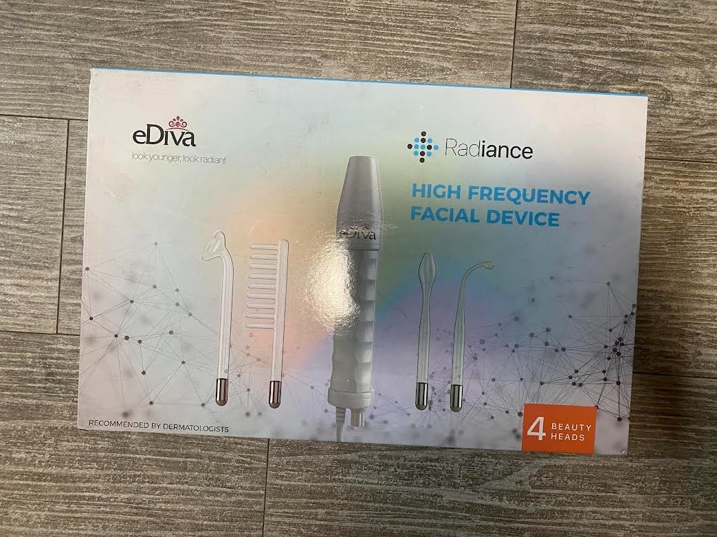 High Frequency Facial Device eDiva Radiance Skin Care Wand Anti Aging Kit New