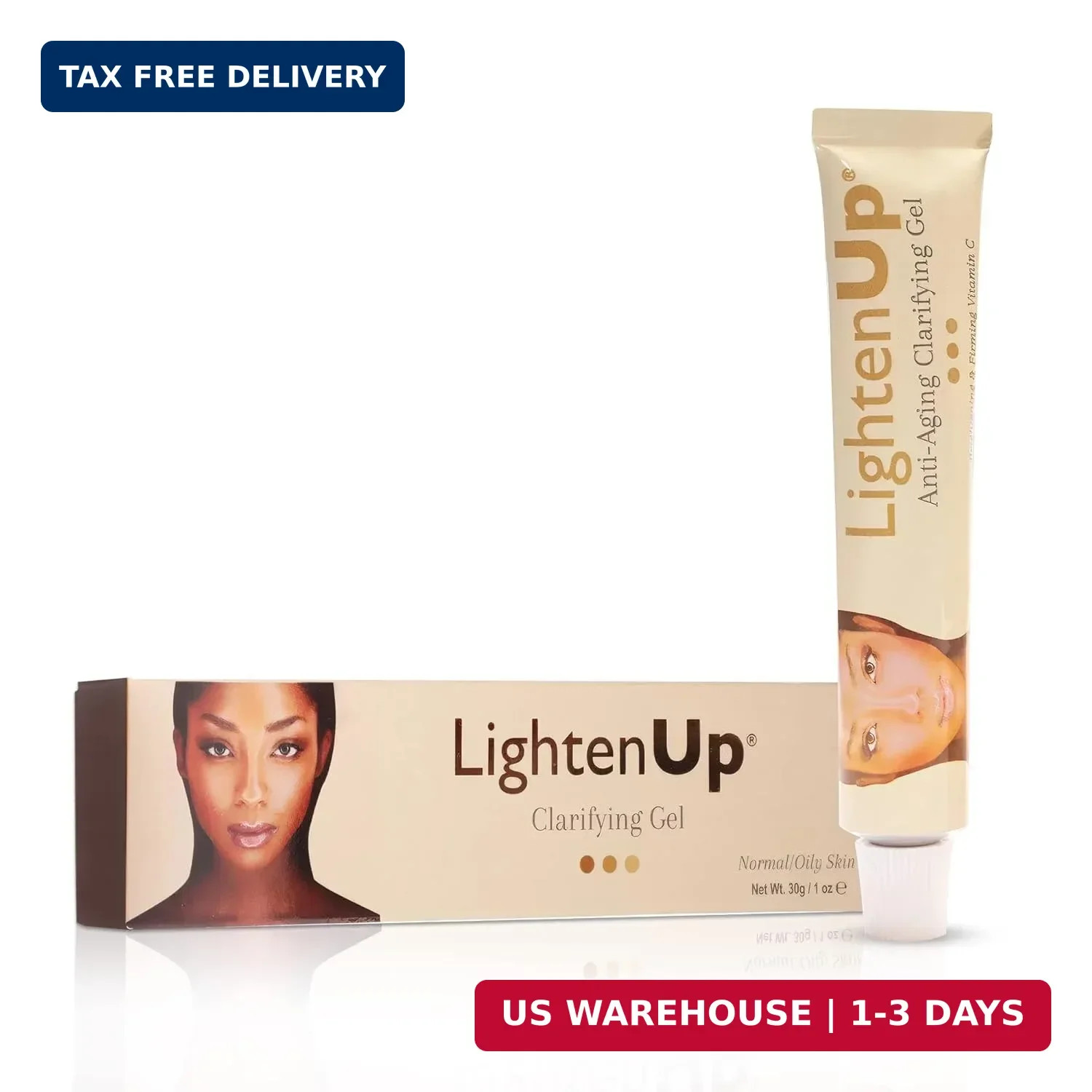 Lighten-Up Anti-Aging Skin Brightening Gel – 1 Fl oz / 30ml, Anti-Aging Cream, w