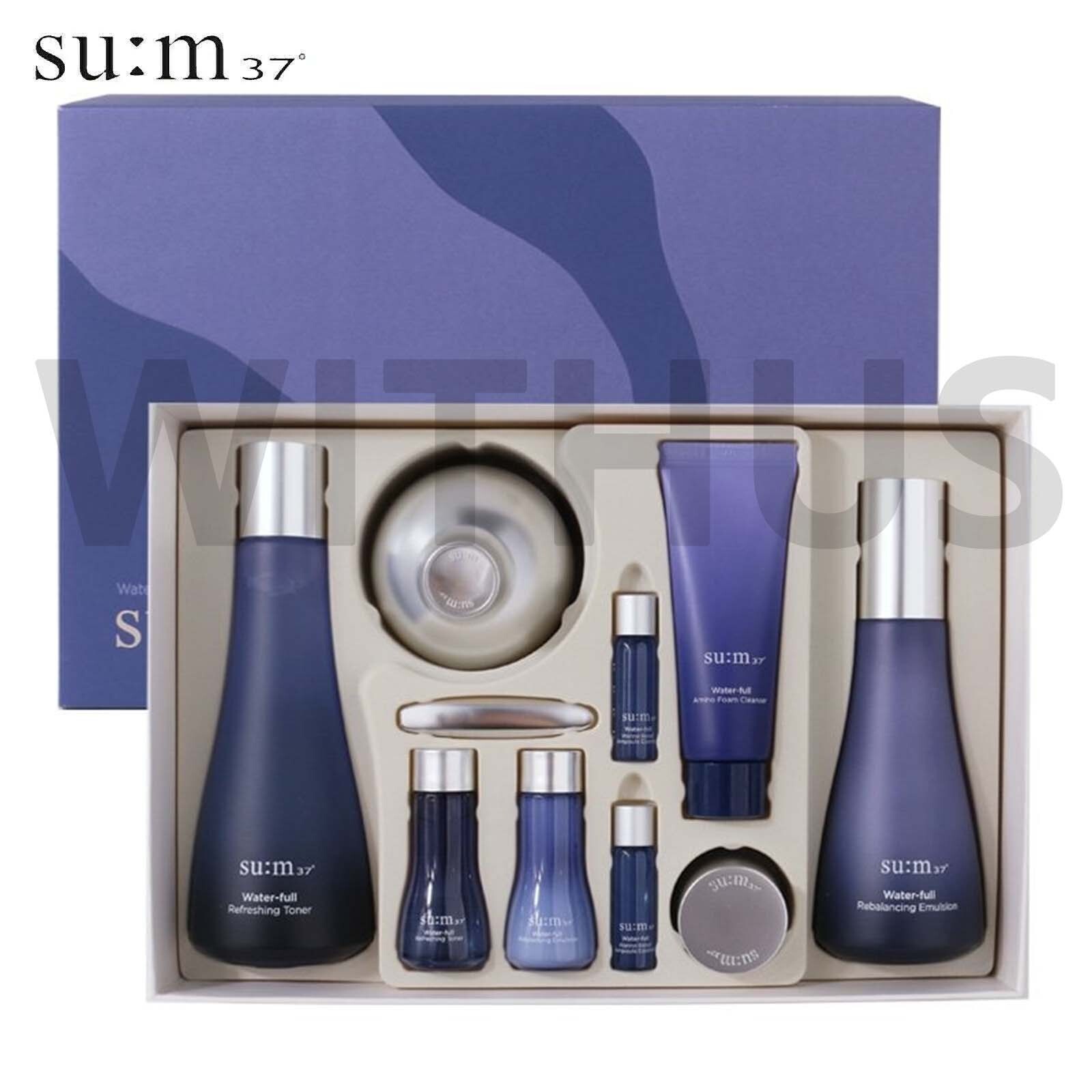SU:M37 Water-full 3pcs Gift Set Toner Emulsion Cream sum37 – Fedex Tracking
