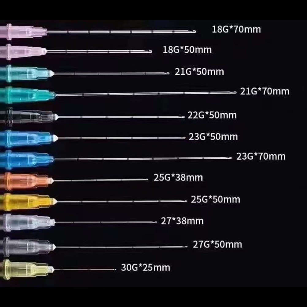 Sterile Package Disposable 18G-30G Cannula with Puncture Blunt Tips Components