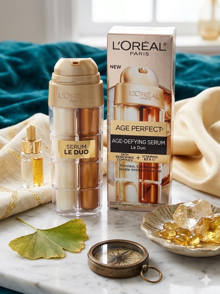 L’oreal Age Perfect Age Defying Serum Le Duo Full Sz New Original Box 2-in-1