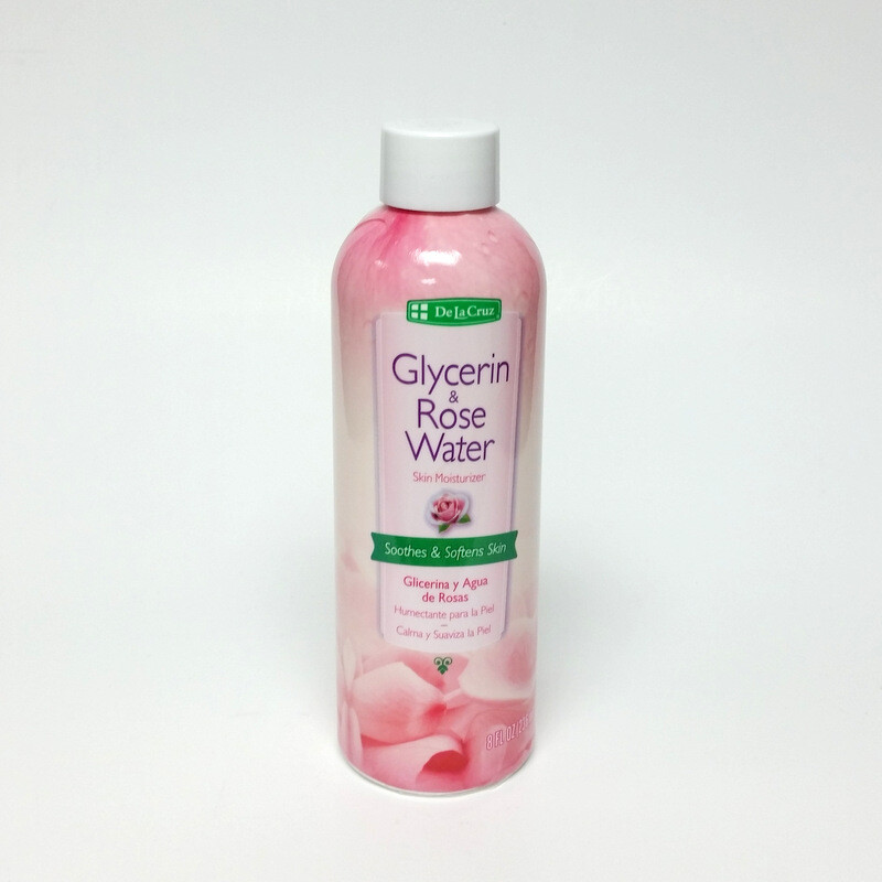 De La Cruz Glycerin – Rose Water Skin Moisturizer 8 oz