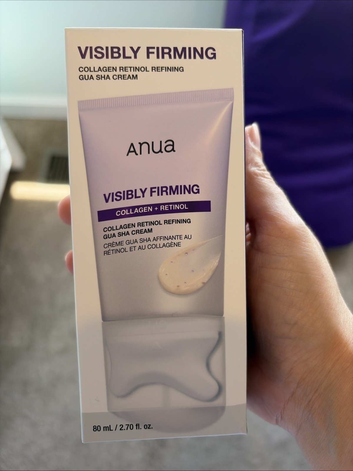 Anua Firming Collagen Retinol Cream 80ml Built-in Guasha Jaw Neck