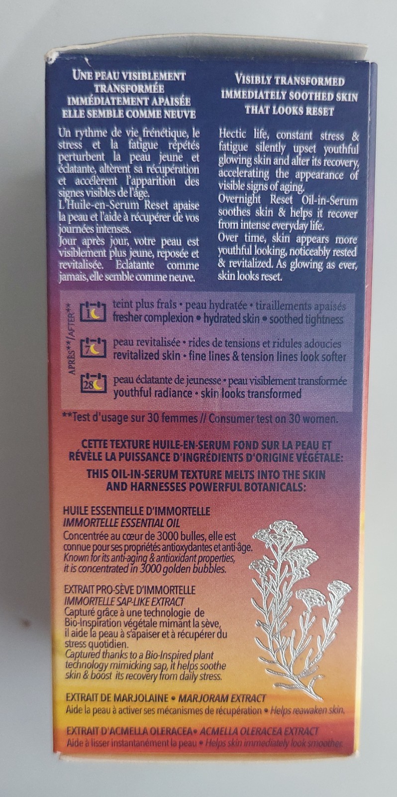 New L’OCCITANE Immortelle Overnight Reset Serum 1 oz NIB