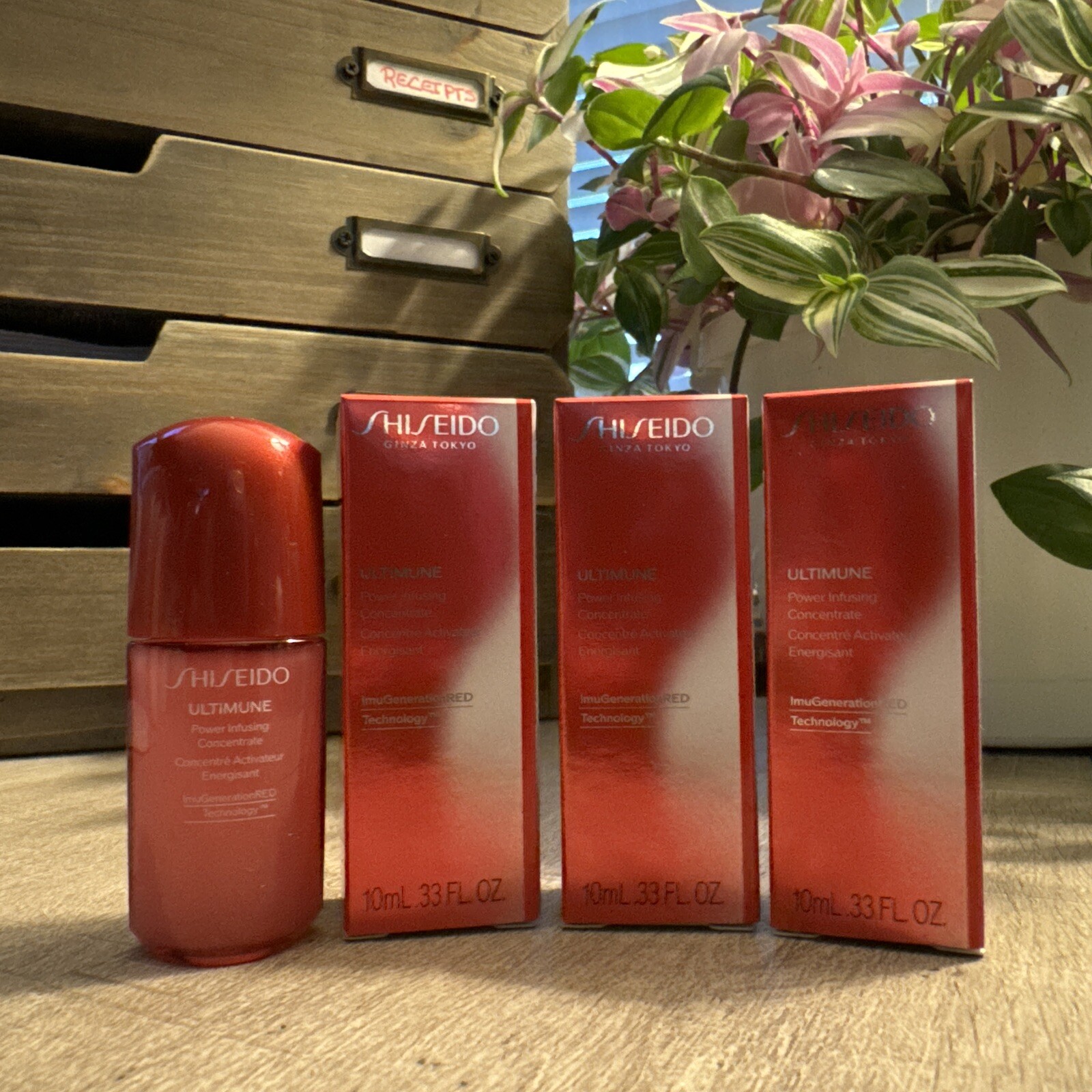 Lot Of 3 Shiseido Ultimune POWER INFUSING Concentrate 10ml .33oz Each F427
