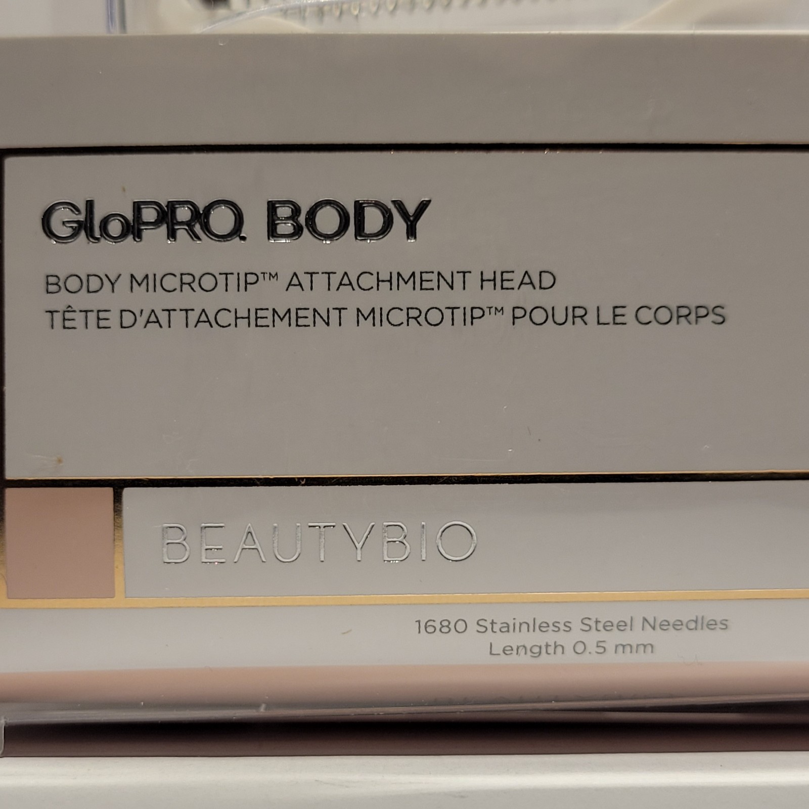 BeautyBio GloPRO MicroTip Body Attachment Head 0.5mm length NEW IN BOX