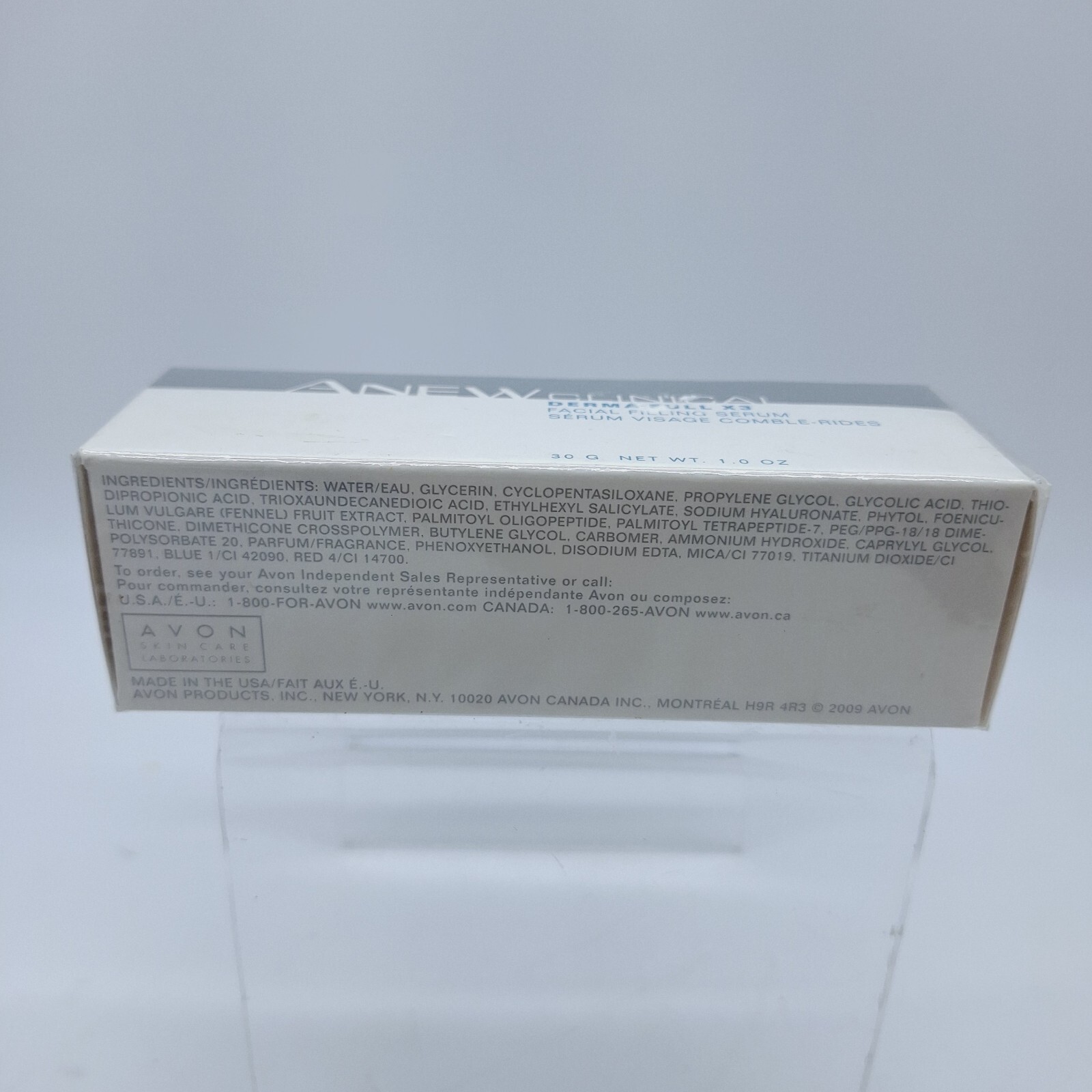 Factory Sealed 2009 AVON ANEW Clinical Derma-Full X3 Facial Filling SERUM 1 oz