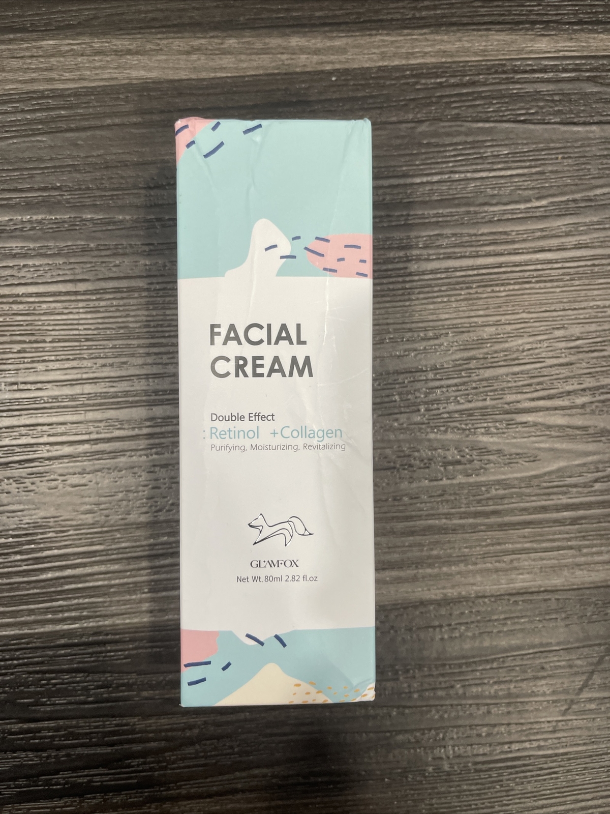 Glamfox Double Effect Retinol + Collagen Facial Cream 80 ml 2.82 oz New Sealed🎁