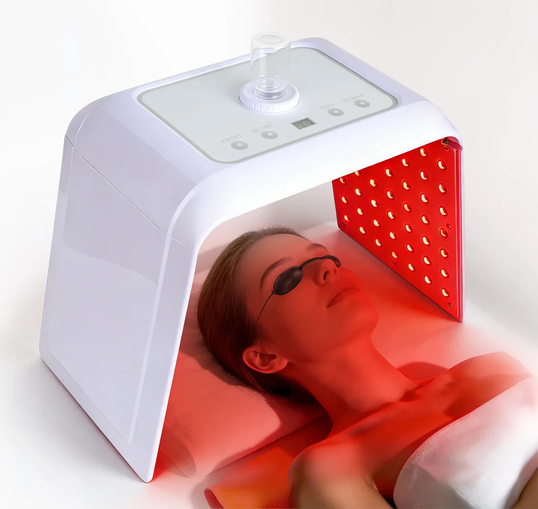 Foldable PDT LED Light Therapy Facial Steamer Redness Remover Skin Care Machine