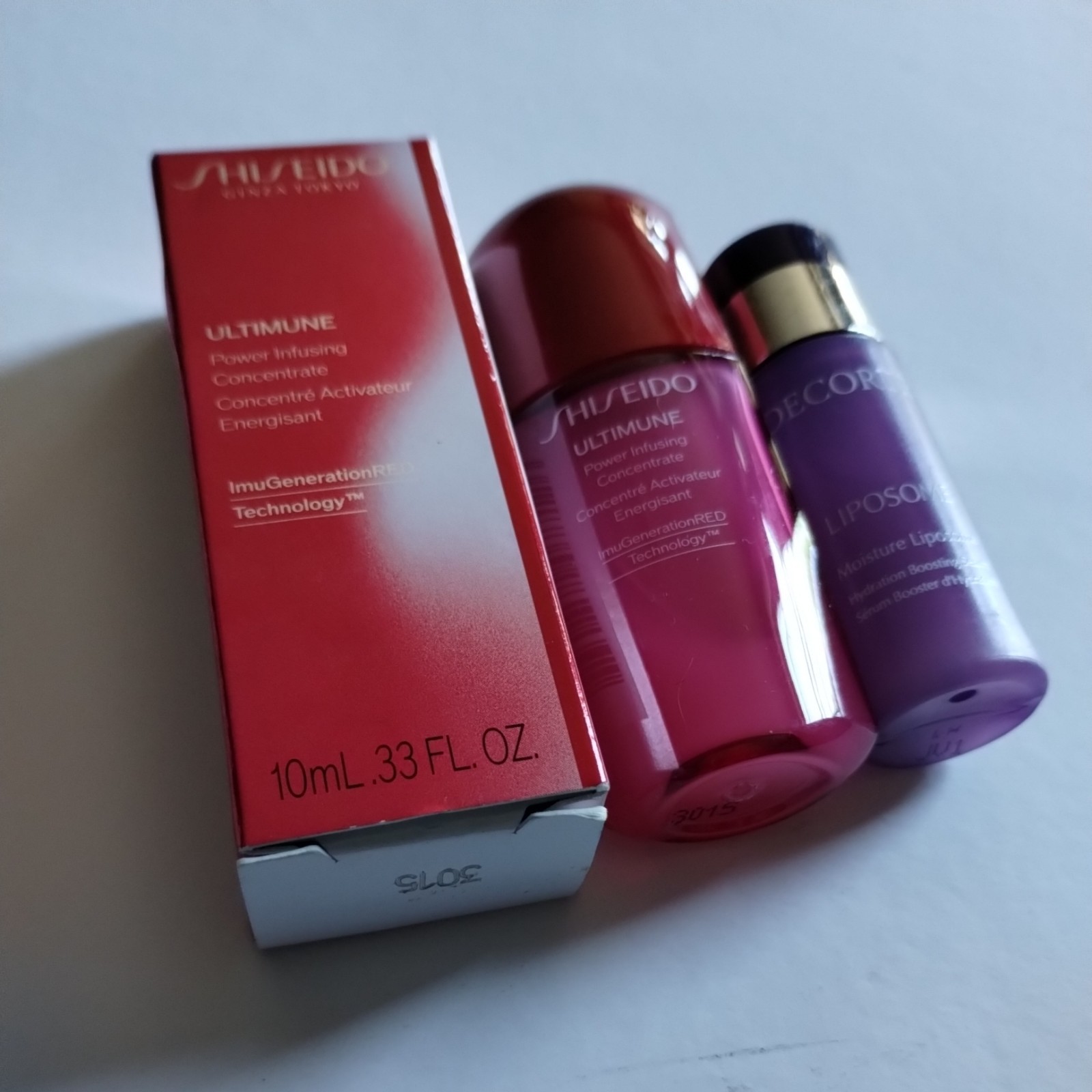 Shiseido Ultimune Power Infusing Serum, .33 oz + Decorte Liposome Serum .3 oz