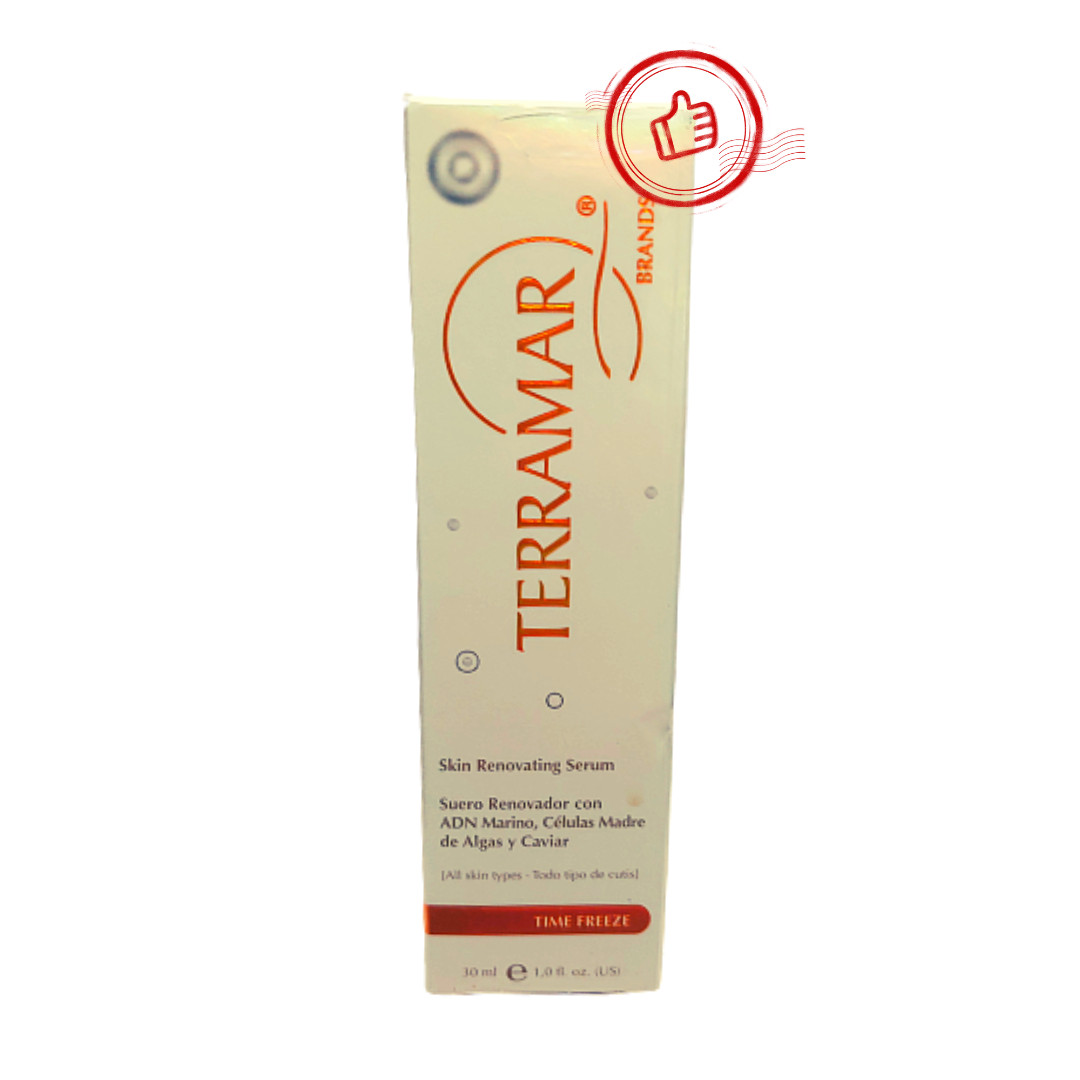 Suero Renovador con ADN Marino Time Freeze Celulas Madre Algas y Caviar Terramar