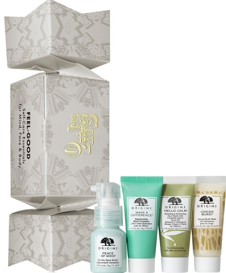 ORIGINS 4pcs SET: Peace of Mind, Hand Treatment, Mask, Body Wash .5oz /15mL each