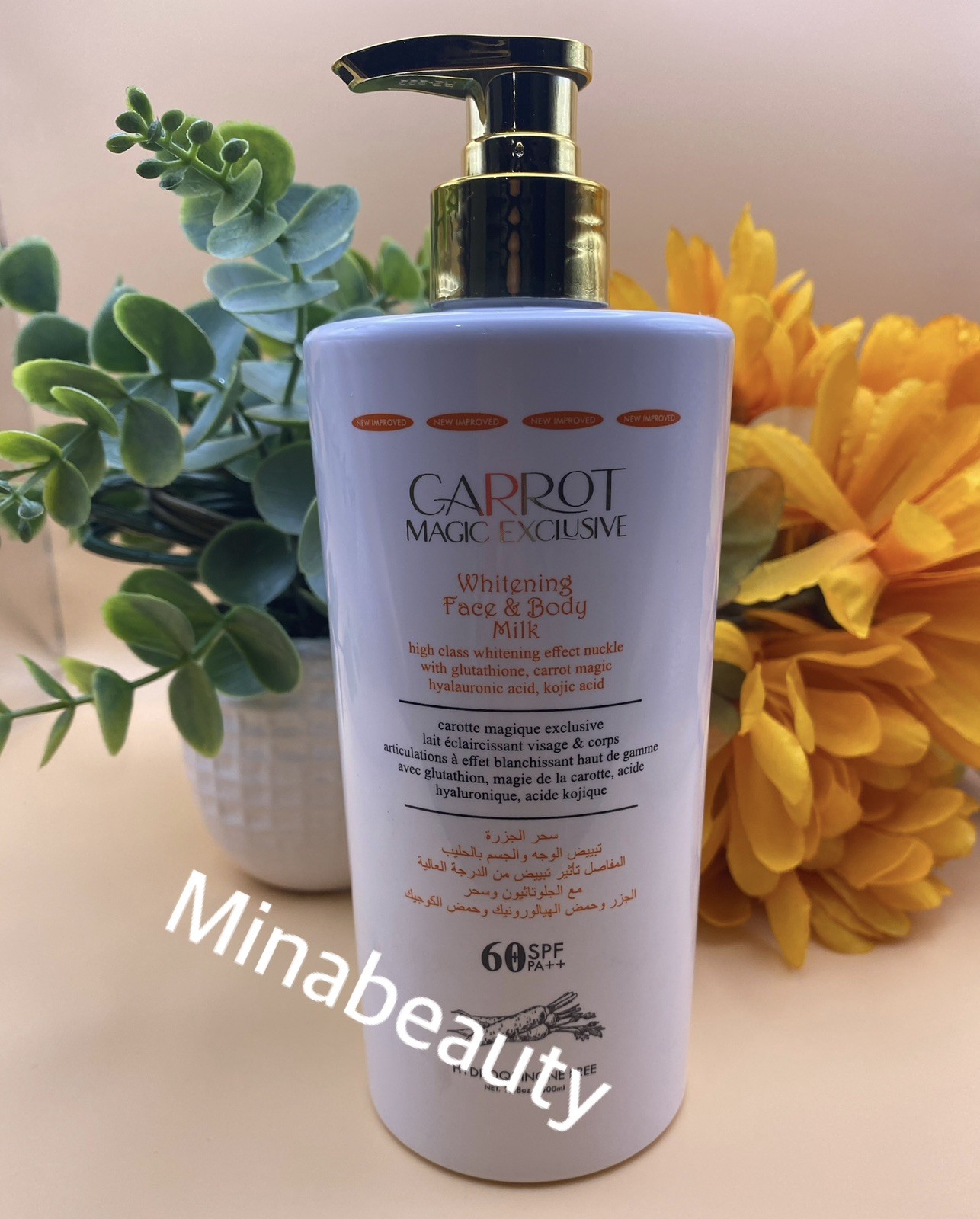 Carrot Magic Exclusive Whitening Face &Body Milk Lotion 60SPF 500ml