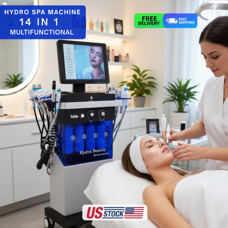 14in1 Hydra Spa Facial Beauty Machine Hydro Dermabrasion Face Skin Cleaning Face