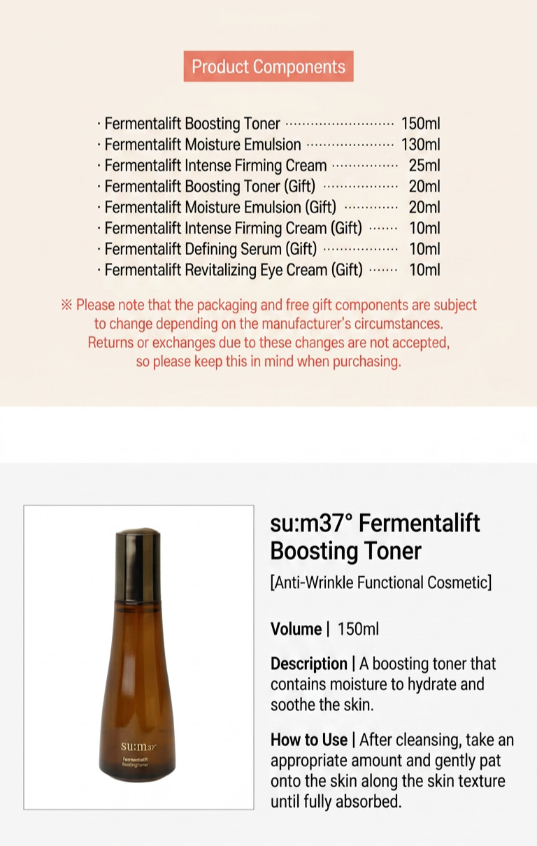 Sum37 Fermentalift Anti-Aging Skincare 8pcs Set Firming Moisturizer K-Beauty