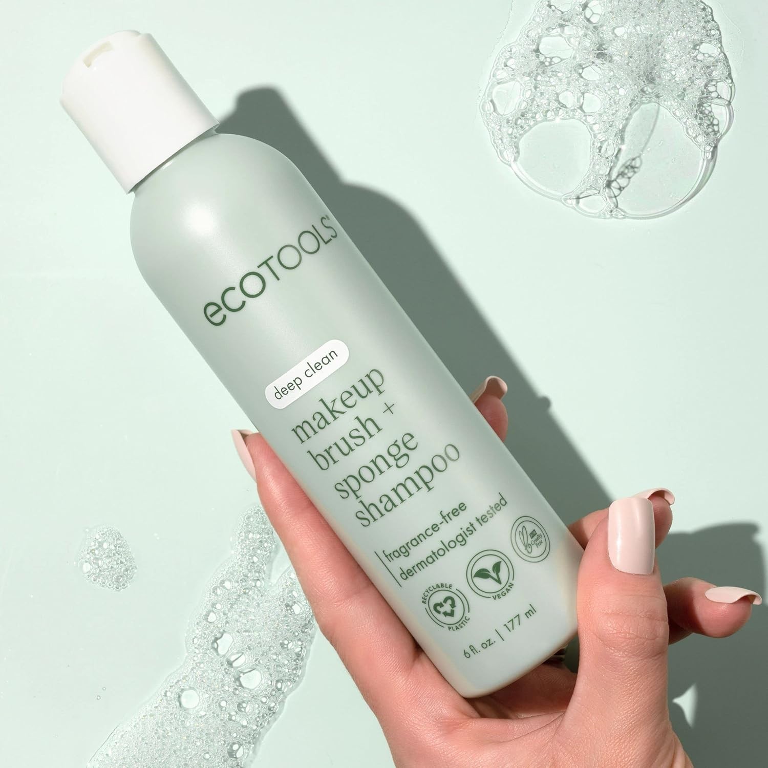EcoTools Cleanser Shampoo for Makeup Brush/Sponge, Vegan & Cruelty-Free – 6 fl.o