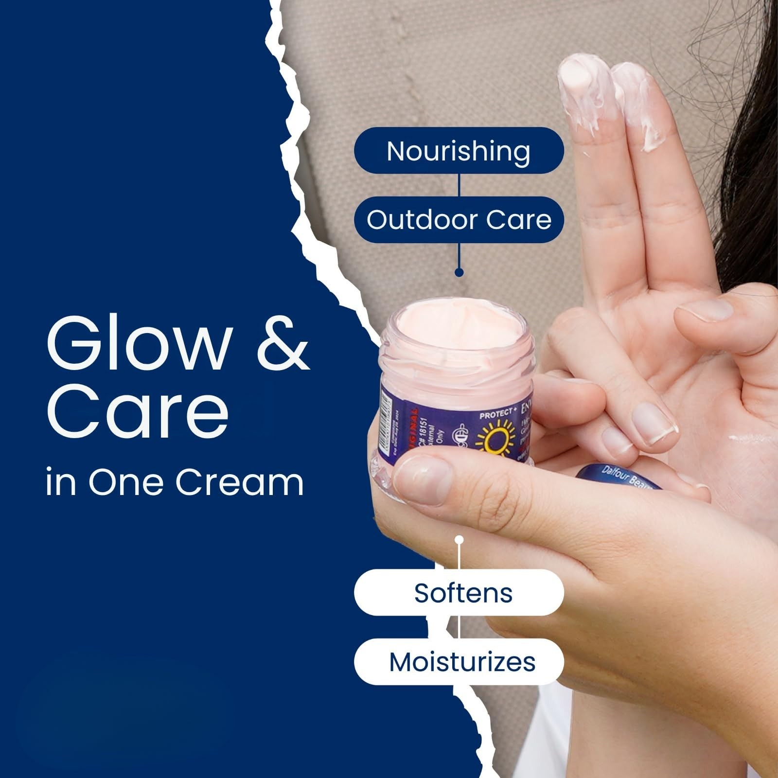 Dalfour Beauty Glutathione Brightening Cream Protect – Advanced Moisturizing