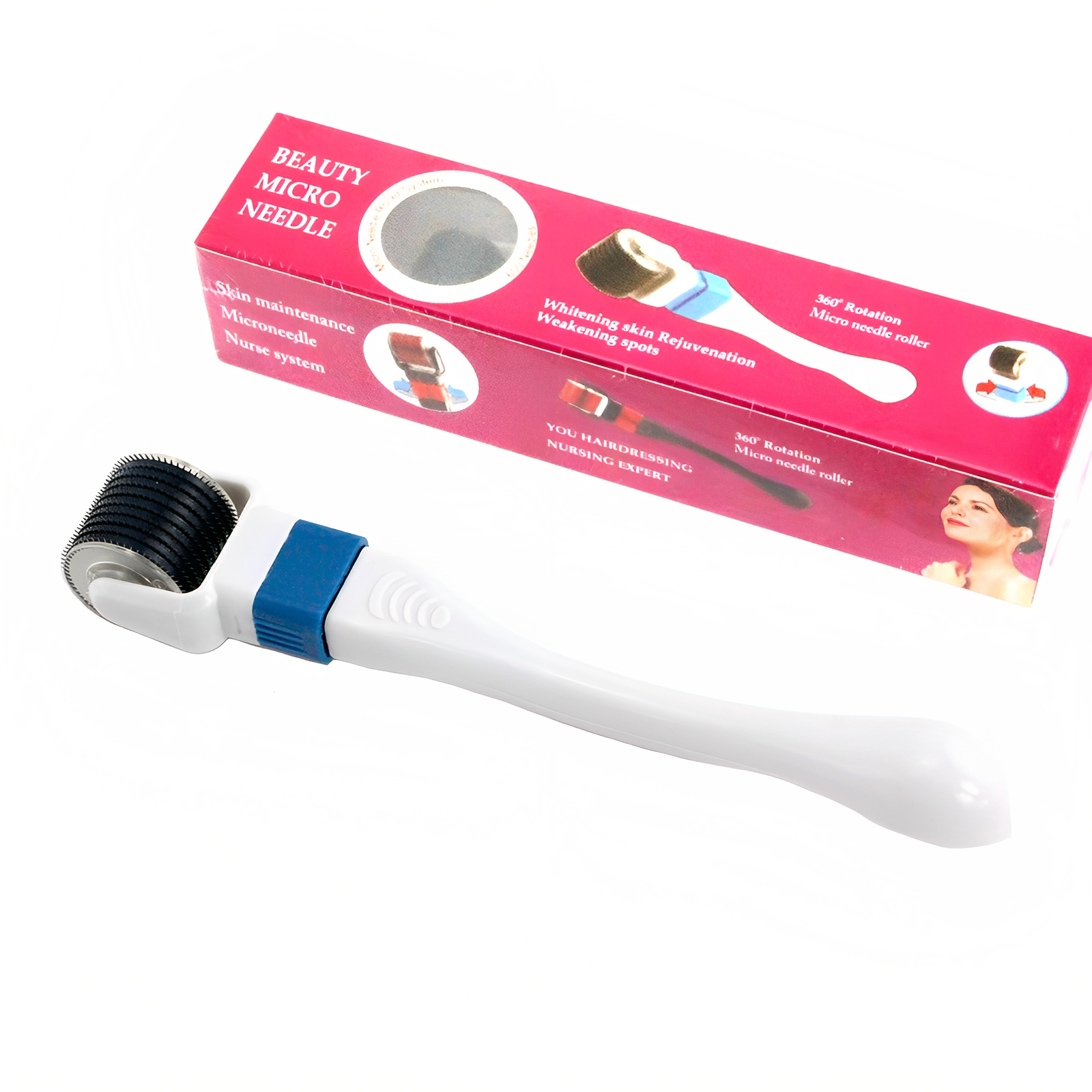 360° Rotation 600 1.0mm Derma Roller Dermaroller Beauty Micro Needle