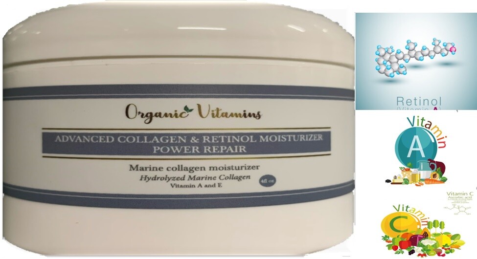 Retinol & Vitamin C Collagen Anti Wrinkle Men Hyaluronic Acid Vitamin E 4 flOZ
