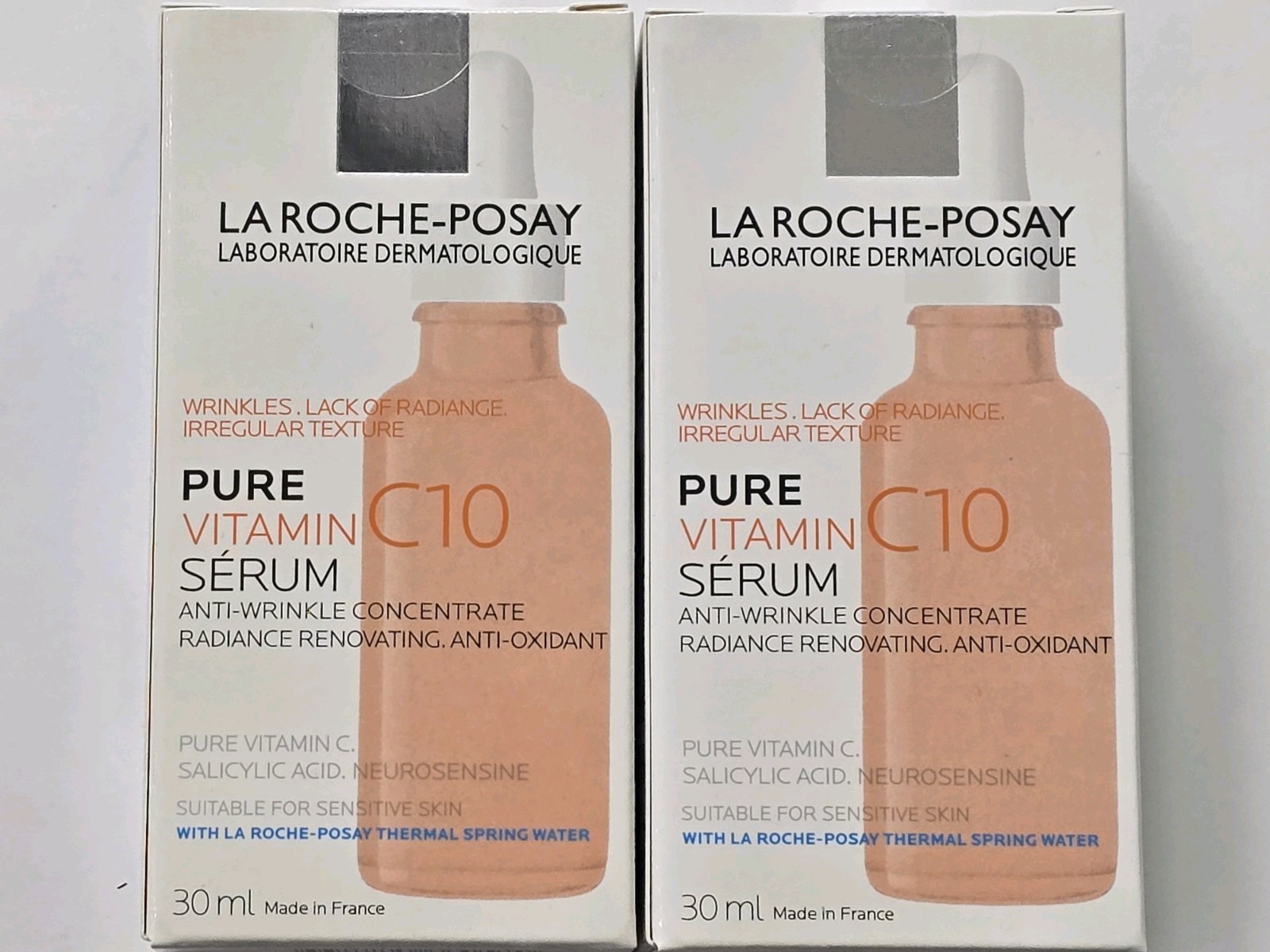 La Roche-Posay Pure Vitamin C10 Serum 2-Pack 30ml Each NEW Sealed