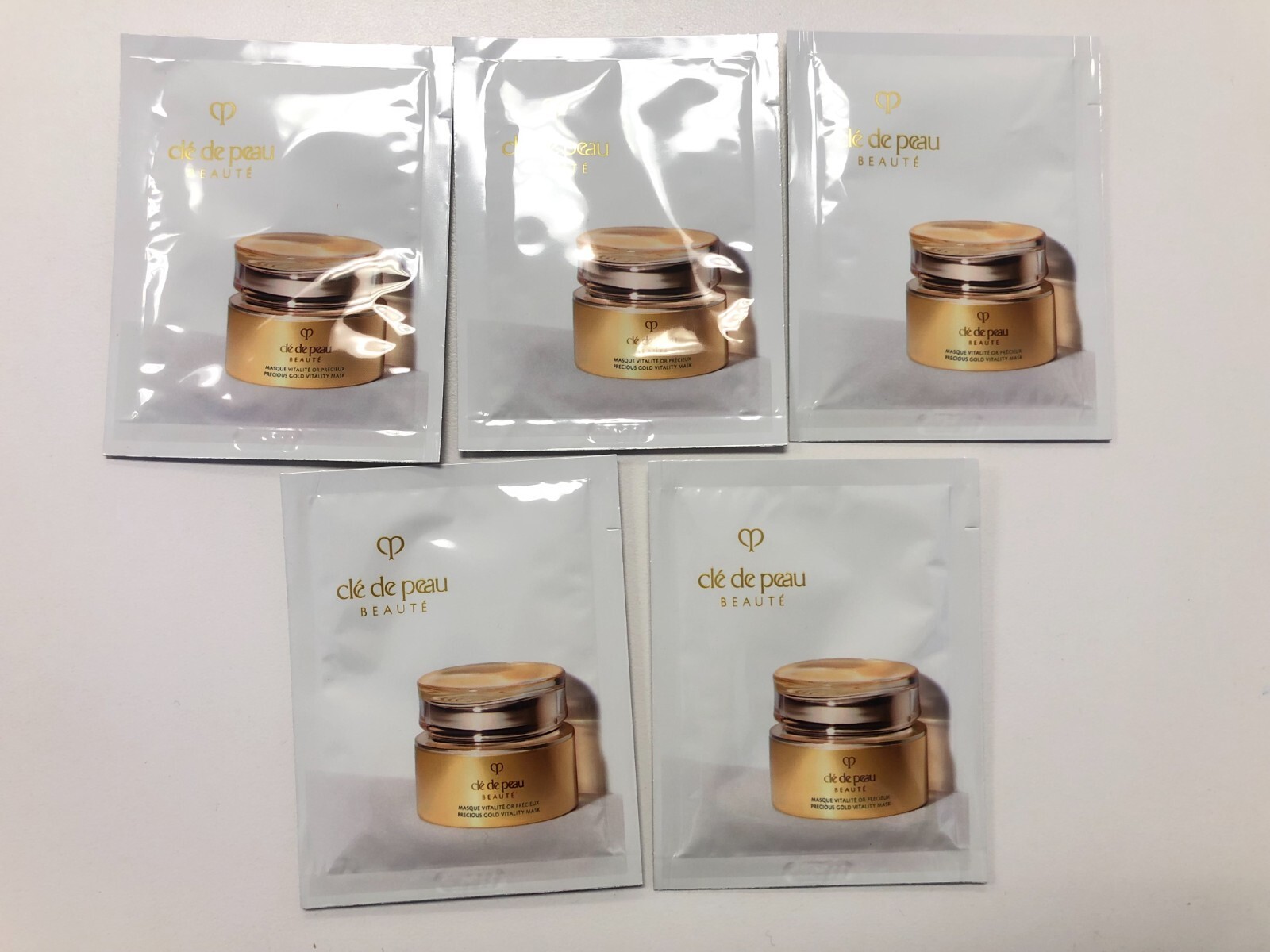 5PCS Cle de Peau Precious Gold Vitality Mask Packet Samples 5x5ML = 25ml TOTAL