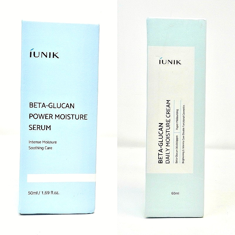 IUNIK Beta-Glucan Daily Moisture Cream 60ml + Power Moisture Serum 50ml K-Beauty
