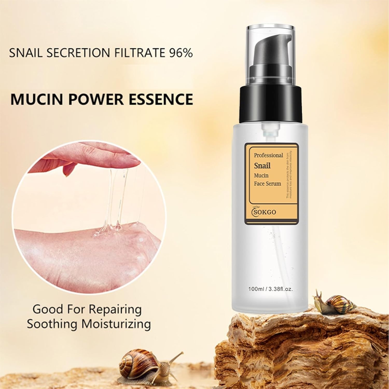 Revitalizing Snail Mucin Serum: Antioxidant & Collagen Boost for All Skin Types
