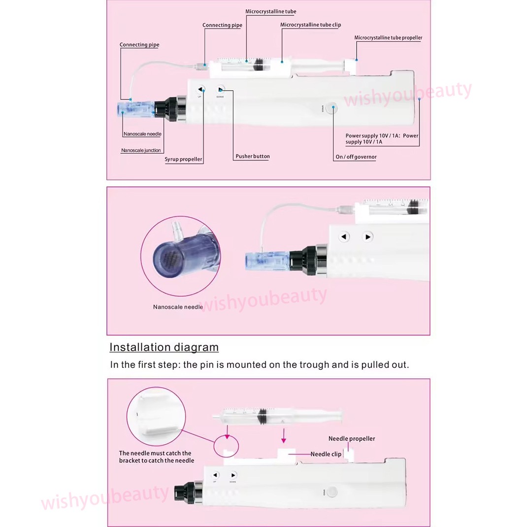 Home Use Skin Beauty Micro Pen with 42 Pin Replacement Needle Accessories