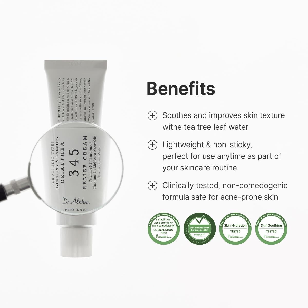 Dr.Althea 345 Relief Cream, Korean Skincare, 1.69 Fl Oz – of 1) Hyaluronic Acid