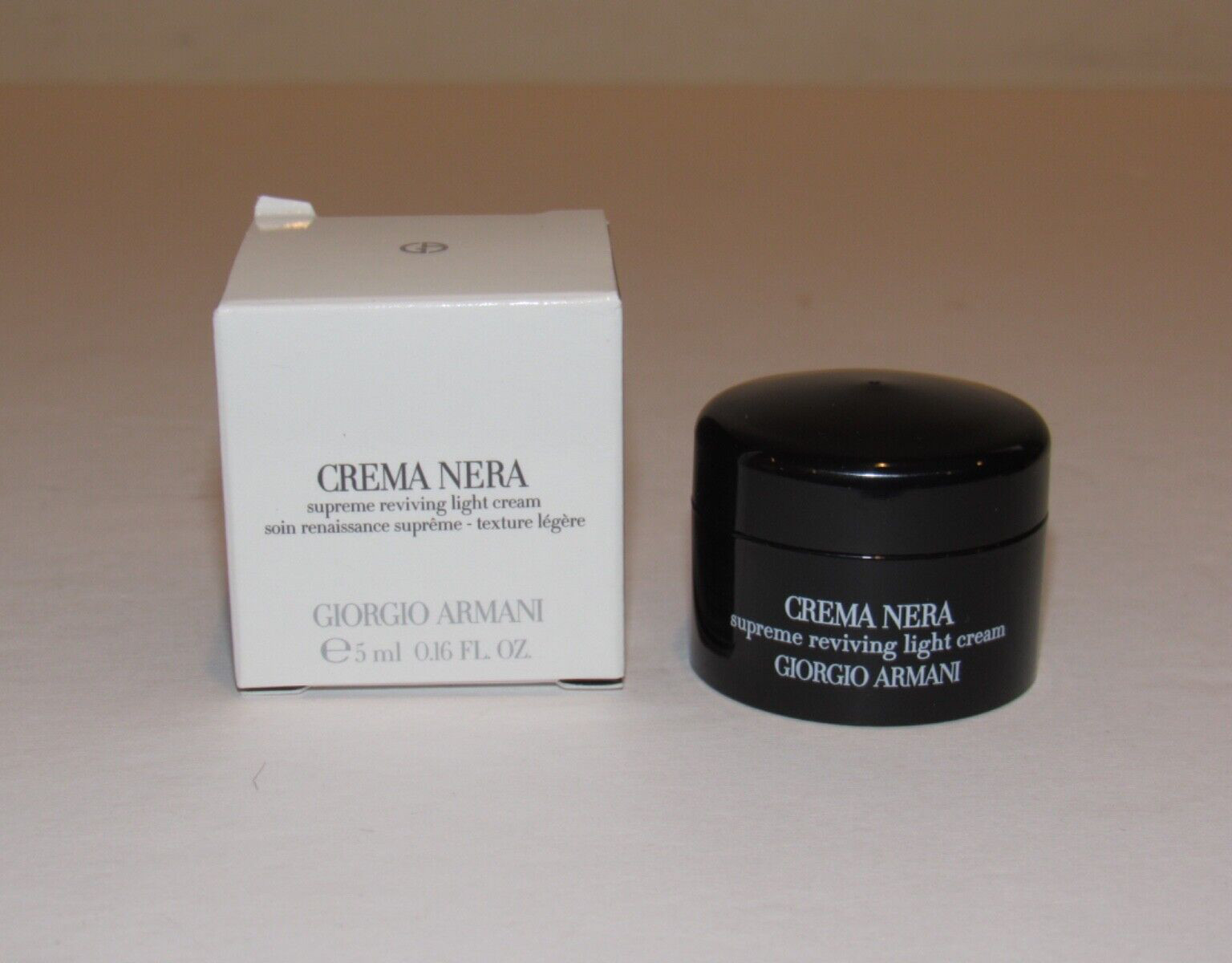 Giorgio Armani Crema Nera Supreme Reviving Light Cream 0.16 Oz 5mL SAMPLE Sz NIB