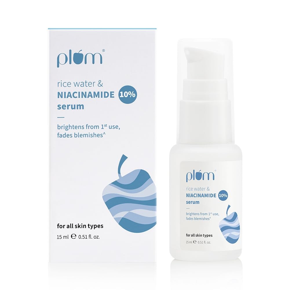 Plum 10% Niacinamide Serum with Rice Water Provides Clear, Glowing 15ml